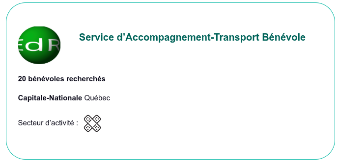 Cliquez ici pour postuler en tant que b�n�vole d'accompagnement-transport chez Entraide des Rivi�res